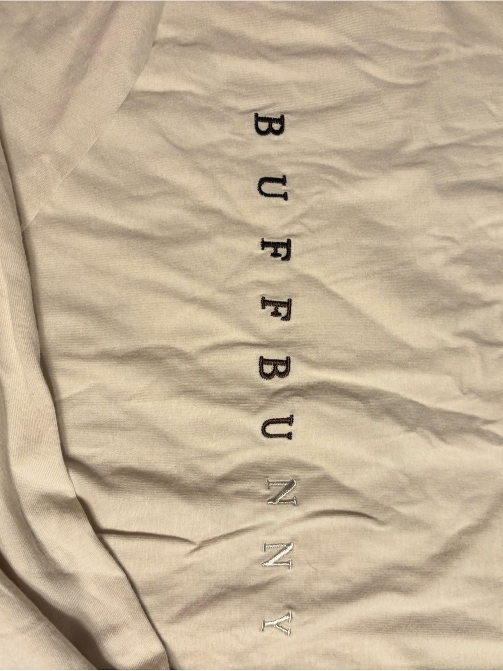 BuffBunny Men’s Cream Logo Tee XXL long sleeve